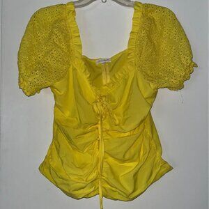 Yellow Midriff Top by Lulumari, Large